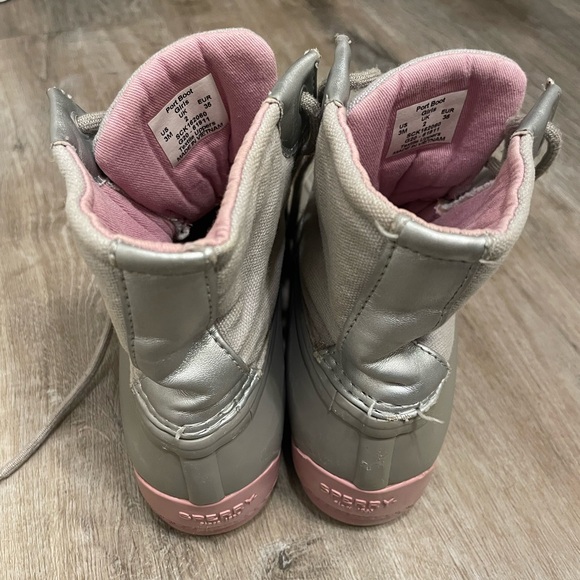 SPERRY Girl’s Port Duck Boots Link & Grey size 3M - Picture 5 of 9
